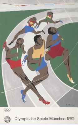 philamuseum:  Controversy often surrounds the Olympics, and this year in Sochi is no different. But as Jesse Owens proved at the 1936 Berlin Olympics and as portrayed here in Jacob Lawrence’s “Olympic Games Munich 1972,” once the games begin the