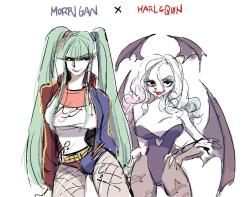 tamtamdi:  Morrigan x Harlequin I switched my two favorite characters costume  