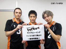 Starting from 10 AM on 11/21 (Saturday) Hyper Projection Theater &ldquo;Haikyuu!!&rdquo; Live Viewing ticket reservation will be available (first-come-first-served basis) ! For more information check out the official website! engeki-haikyu.com    