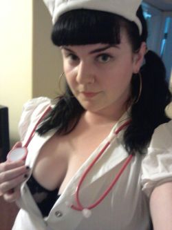 naughtybunbun:  i love my new nurse costume that i got from yandy.com! i can buy more cute things to show off in if you help me make some money! &lt;3 