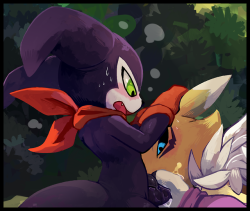 blitzdrachin:  Cropped: M Impmon x F Renamon x M GuilmonColored High Res version is now available on my sitehttps://www.blitzdrachin.club/#/gallery/f30  by supporting me on Patreon https://www.patreon.com/blitzdrachin (บ tier includes a gay version