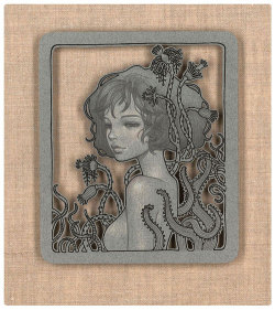 lohrien:  Illustrations by Audrey Kawasaki (ink and graphite on hand cut paper)