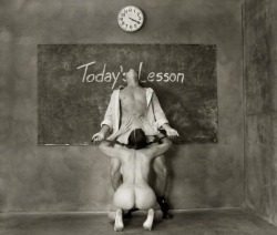 teachers-slutty-pet:  She has already mastered today’s lesson so she can move onto more advanced topics. The teacher is very proud of her.