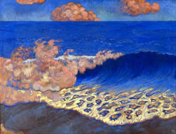 Georges Lacombe.Â Marine Bleu, Effet de vagues. 1893.