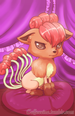 caffeccino:  But just imagine… shaving Pokemon! * v *    Vulpix is my absolute favorite Pokemon! &lt;3   She’s such a sweetheart and just look how much she loves her new haircut!    I’ll be selling prints of this one! It’s 11 by 17, so just