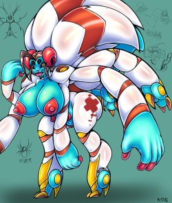 raspixian85:  Here’s a nude pic of Nori. Here, you can see more details on Nori’s anatomy.   Was done on Medibang paint. 