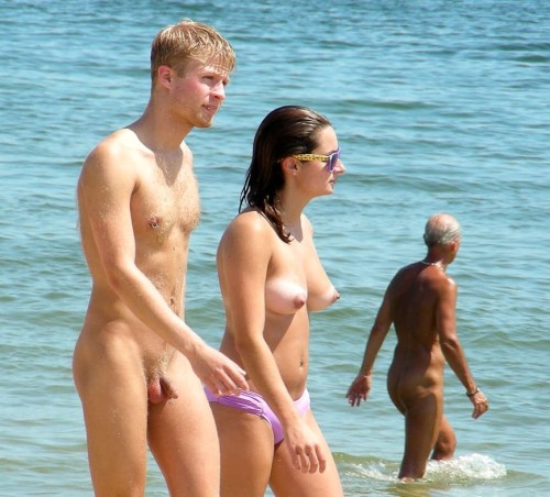 Family girl nudist beach