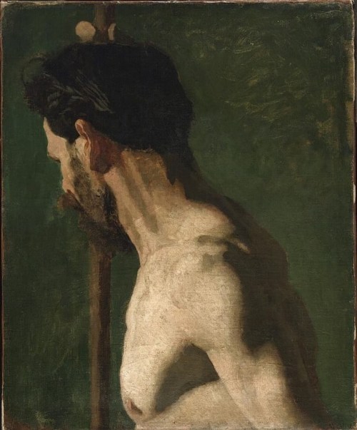 antonio-m: Study of a Nude Man (The Strong Man) by Thomas Eakins, 1868.  Philadelphia Museum of Art. 
