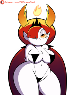 ck-blogs-stuff: Commission: Sexy Thicc Hekapoo! by CK-Draws-Stuff  Booty Version PATREON A LONG overdue commission for king4ever35.tumblr.com/ featuring Hekapoo from Star Vs. Forces of Evil in a fine as hell slingkini (and Virgin Killer Sweater). I was