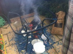 Life Lesson #271: Do not barbecue on a glass-topped table &hellip;