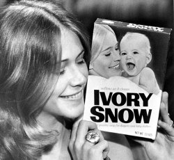 Today in History: May 3, 1973 - The New York Times  reported that the mother featured on the box of Ivory Snow detergent  was, in fact, Marilyn Chambers, the star of the recently released  pornographic film Behind the Green Door. 