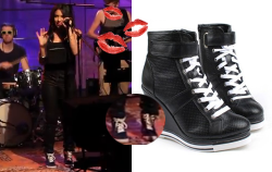 jasminevillegascloset:  In the new JasmineV TV Episode, you see Jasmine performing for AXS LIVE TV. You can barely see her shoes in the video, therefore it is difficult for me to tell if these Platform Pumps Ankle Boots which you can purchase here for