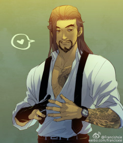 francisxie:too much shitposting earlier this day have some yakuza boss hanzo 