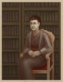 coolchicksfromhistory:  Ogino Ginko (1851-1913)Art by Martha Han (tumblr)Ogino Ginko was Japan’s first female physician and her career was propelled by her own lackluster experiences as a patient.  Married at age 16, Ginko contracted gonorrhea from