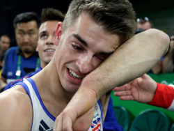 maxwhitlocksupporters:    “I feel complete. Two gold medals and a team bronze – this is the pinnacle of my career. The floor gold was a surprise. As I wasn’t watching any of the other floor routines it just hit me when I realised what I’d done!
