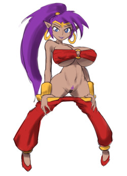 moronsonsfworon:  Streamed sketch: Shantae shows off  &lt; |D&rsquo;&ldquo;&rsquo;