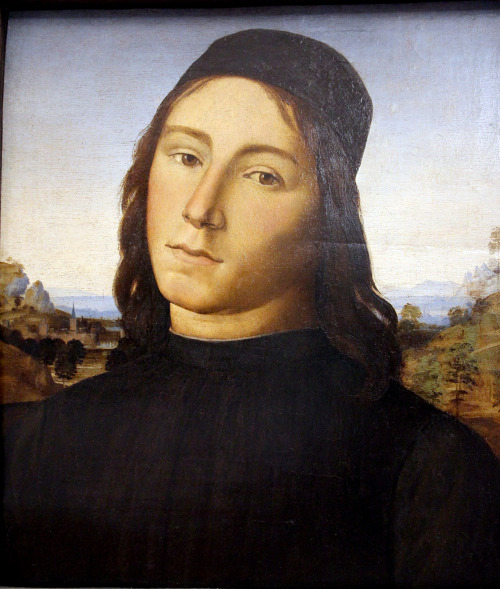 history-of-fashion:  1480-1490 Lorenzo di Credi - Portrait of a young man    (Palatine Gallery)  