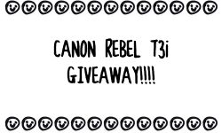 arzekoe:  hi hello!!! so i bought myself a new camera and i thought i would give away my canon rebel t3i to someone on here!! i’ve only used a couple times and its still in great condition   i have all the original packing and accessories!!  WHAT YOU’LL