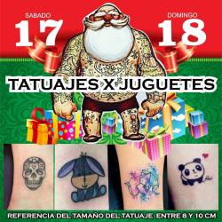 Activos!!!! Este 17 y 18 de Diciembre se viene la 3ra Gran Jornada de #tatuajesxjuguetes. Una iniciativa nacida en Caracas, Venezuela a la cual se han sumado más de 5 países, esta vez nos unimos y la replicamos desde #Barquisimeto Haz feliz a un niño