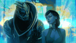 eva-soulu:“One night off”.A gentle reminder that happy romances exist in BioWare games. &lt;3.