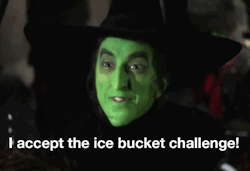 mtvother:  The Wicked Witch of the West doing the Ice Bucket Challenge. 