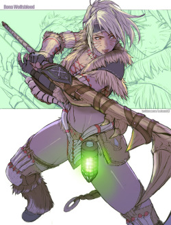lejeanx3:  Commission for https://kingspath.deviantart.com/  His Huntress from Monster Hunter World. https://www.patreon.com/posts/commission-rona-17052621 
