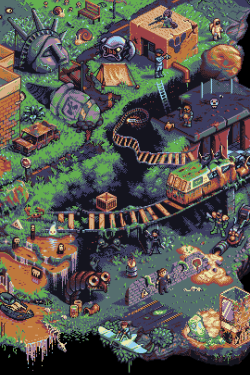 retronator: ISOcalypse by Pixel Joint Another traditional isometric collaboration is complete as 42 members of the pixel art community Pixel Joint (you can read about the history and the present of the site in Retronator Magazine) turned in all 92 pieces