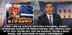 thedailyshow:  Trevor weighs in on NFL player Colin Kaepernick’s national anthem protests. 