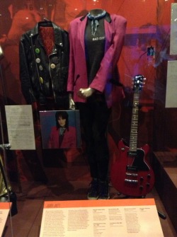  Joan Jett’s jacket. Notice the pins. &ldquo;keep abortion legal&rdquo; &ldquo;If she says no, it’s rape&rdquo; &ldquo;Pro fucking choice&rdquo; This jacket is from about thirty years ago. These issues were big then. Thirty years later, these issues