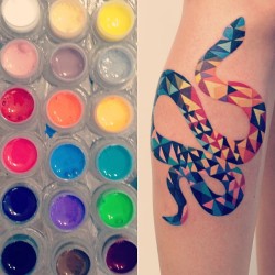 gaksdesigns:  Geometric watercolor-like tattoos by Russian based artist Sasha Unisex  