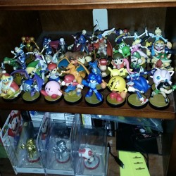 Uh&hellip;&hellip;I think I need to invest in a proper display shelf. This was fine when I only had a handful. Not so much anymore.  #amiibohunter #amiibo #amiiboarmy #smashbros #supersmashbros