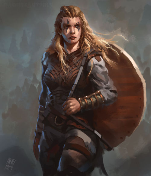 Sexy female vikings warriors