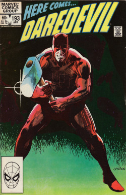 Daredevil No. 193 (Marvel Comics, 1983). Cover art by Klaus Janson. From Oxfam in Nottingham.