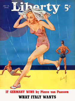 Liberty magazine, July 13, 1940 / cover art by Herman E. Bischoff
