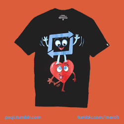 staff:  Well here’s the cutest shirt that you ever did see. Perfect for friends who like to stand on friends, perfect for the human race. Comes courtesy of Pasquale D’Silva (psql), artist, software designer, co-founder of Keezy, total sweetheart.Available