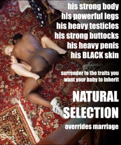 natural-selection-ftw:  Natural selection overrides marriage 