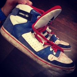 Brought out the Abused Red White &amp; Blues. Comfort shoes. ❤