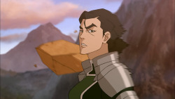 hiphopfightsplaque:  this is kuvira after dodging a rock flying 90 mph aimed at her head 