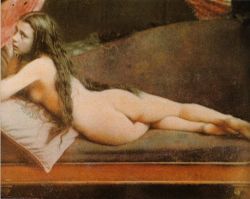 toghh:    Nude woman in colored daguerreotype by French photographer and artist Felix-Jacques Moulin, circa 1851-1854   