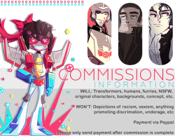 conjunxritus:  ★ INFO —————————- I’m opening commissioning to raise money for rent this month. I can’t go into much detail as to what caused this due to an NDA, but I more or less was doing ongoing contracted work and after a long
