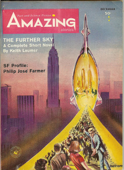 Amazing magazine Cover art illustrated by Robert Adragna December 1964