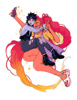 ofalldimensions:  a little starfire &amp; raven print for flamecon! i’ll be tabling at flamecon again this year, table k66a august 18 &amp; 19 in nyc!  