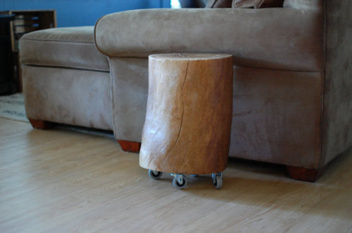 Tree Stump w/ Rolling Casters
This little oak tree stump is great to be used as a side table, end table or just a cool rustic piece to add to your home. The wheels work great on wood floors or carpet.Stump has been sanded down and sealed to preserve its natural look over time. Dimensions: 17.5&#8221; T x 11.5&#8221; W
Purchase here. 