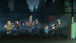 theories-gravityfalls:  On the 6th day of July, Bill Cipher came to me:Six teens trespassingFive gnomes with a ringFour little pigsThree creepy journalsTwo sets of Pines twinsAnd a long, long hiatus from TV