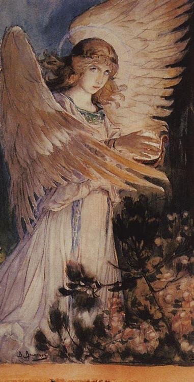 viktor-vasnetsov:  Angel with a lamp, 1896, Viktor Vasnetsov