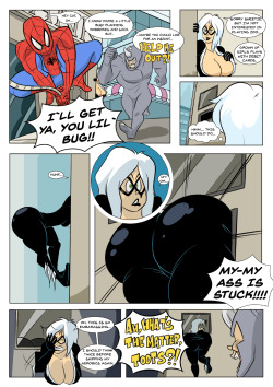 zaribot:  This is a comic I made last year as a commission for Avalance1, featuring Spider-Man, Black Cat and Rhino. It was my second experience with comics (the first is here) and it was very fun, too (despite the fact I took a lotta time to finish it…)