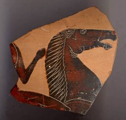 ancientpeoples:  Fragment of an Amphora c.530 BC East Greek/Archaic Greek (Source: The British Museum)