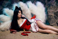 sharemycosplay:  Today’s #leagueoflegends post features NeoGeisha as Ahri! #cosplay #videogamesPhoto by: http://mrproton.deviantart.com/ Interviews, features and more. Visit http://www.sharemycosplay.com Sharing the cosplay for you!