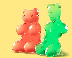 lanjreestransformations: Lanjree’s body went under some changes after he got merged with a  strange gummy bear. He can barely wiggle now, unable to hear, see, or  even call for help, each little twitch making his now squishy body  wobble uncontrollably