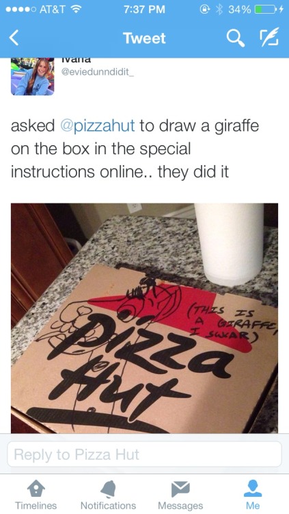 Pizza delivery peculiar